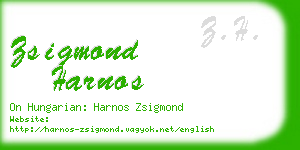 zsigmond harnos business card